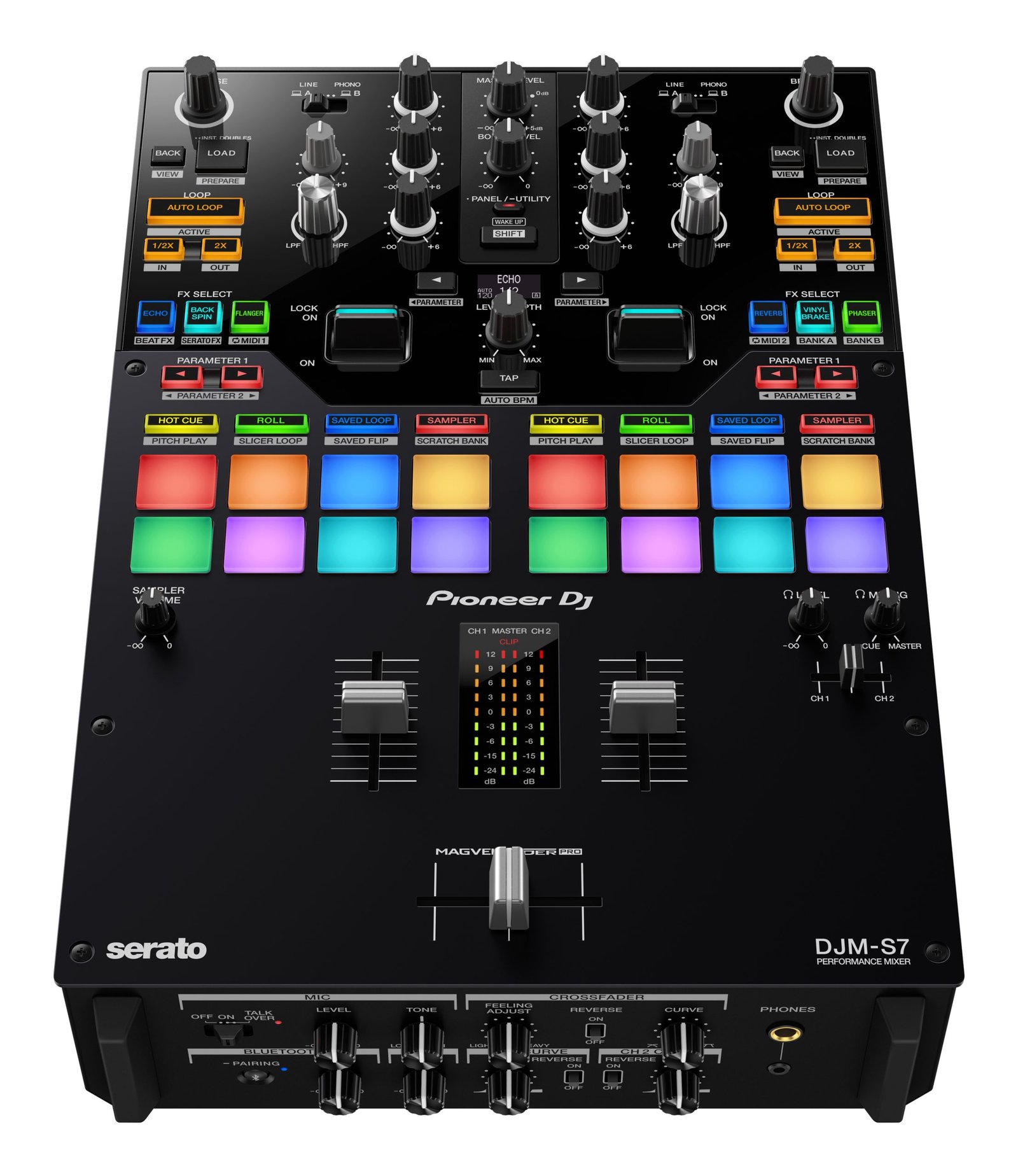 Pioneer DJM-S7 Scratch-style 2-channel performance DJ mixer (Black) - Image 4
