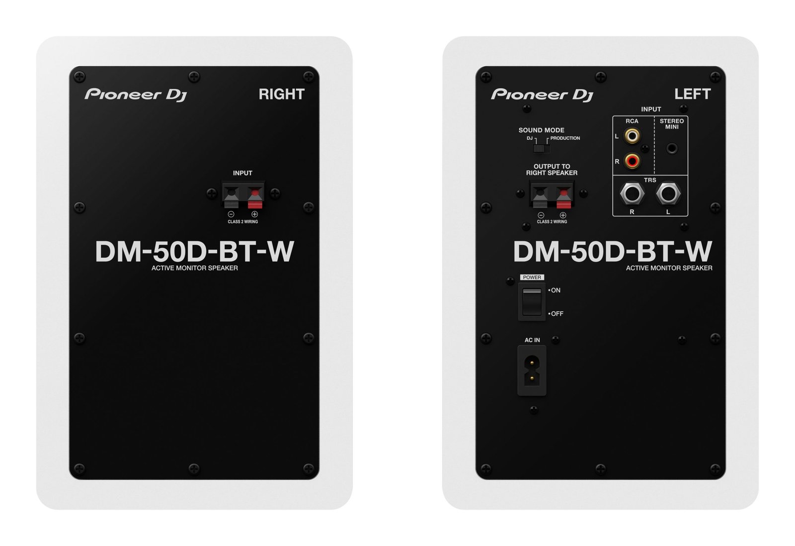 Pioneer Dj DM-50DBT White 5-INCH DESKTOP MONITOR SYSTEM W/ Bluetooth - Image 3