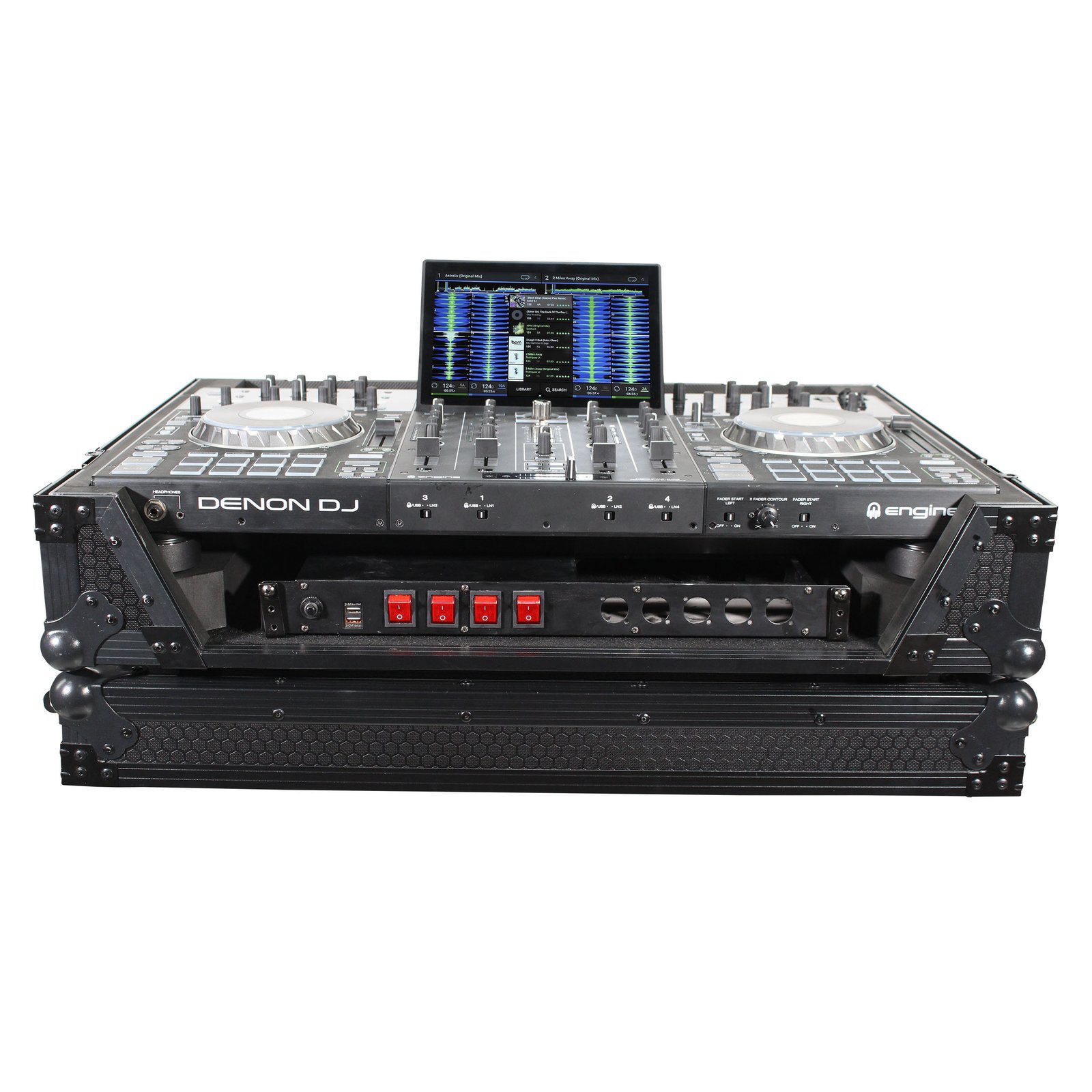 ProX XS-PRIME4 WBL Flight Case For Pioneer PRIME 4 DJ Controller with 1U Rack Space and Wheels - Image 3