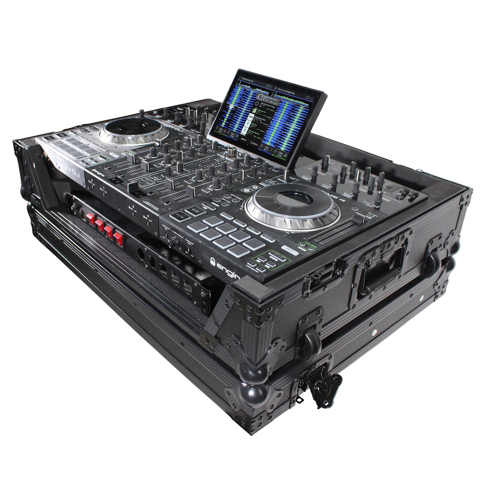 ProX XS-PRIME4 WBL Flight Case For Pioneer PRIME 4 DJ Controller with 1U Rack Space and Wheels