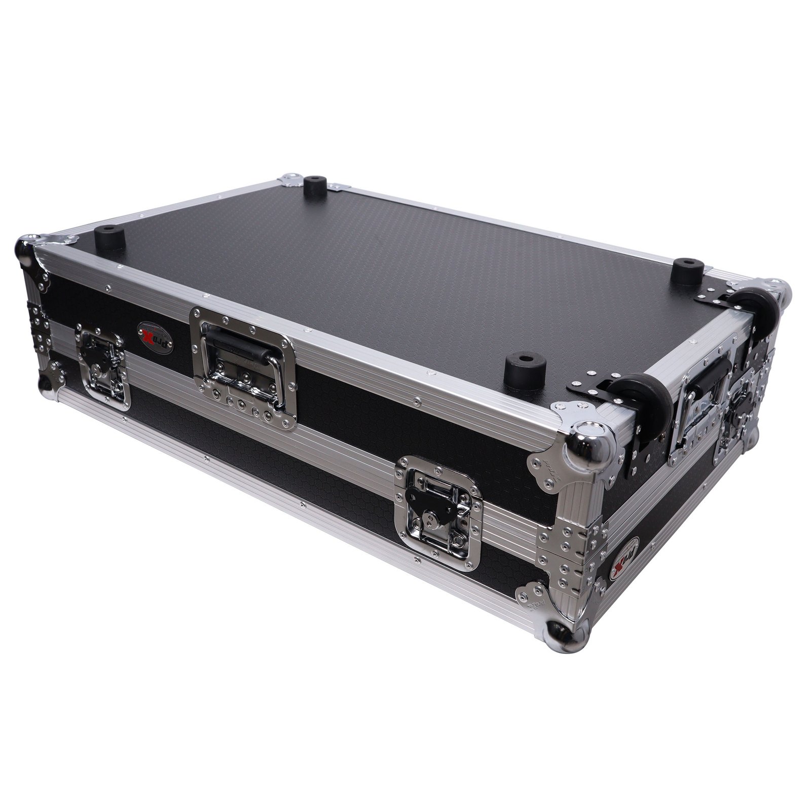 ProX ATA Flight Style Road Case For Pioneer DDJ-FLX10 DJ Controller w/Laptop Shelf 1U Rack Space Wheels: SILVER/BLACK - Image 3