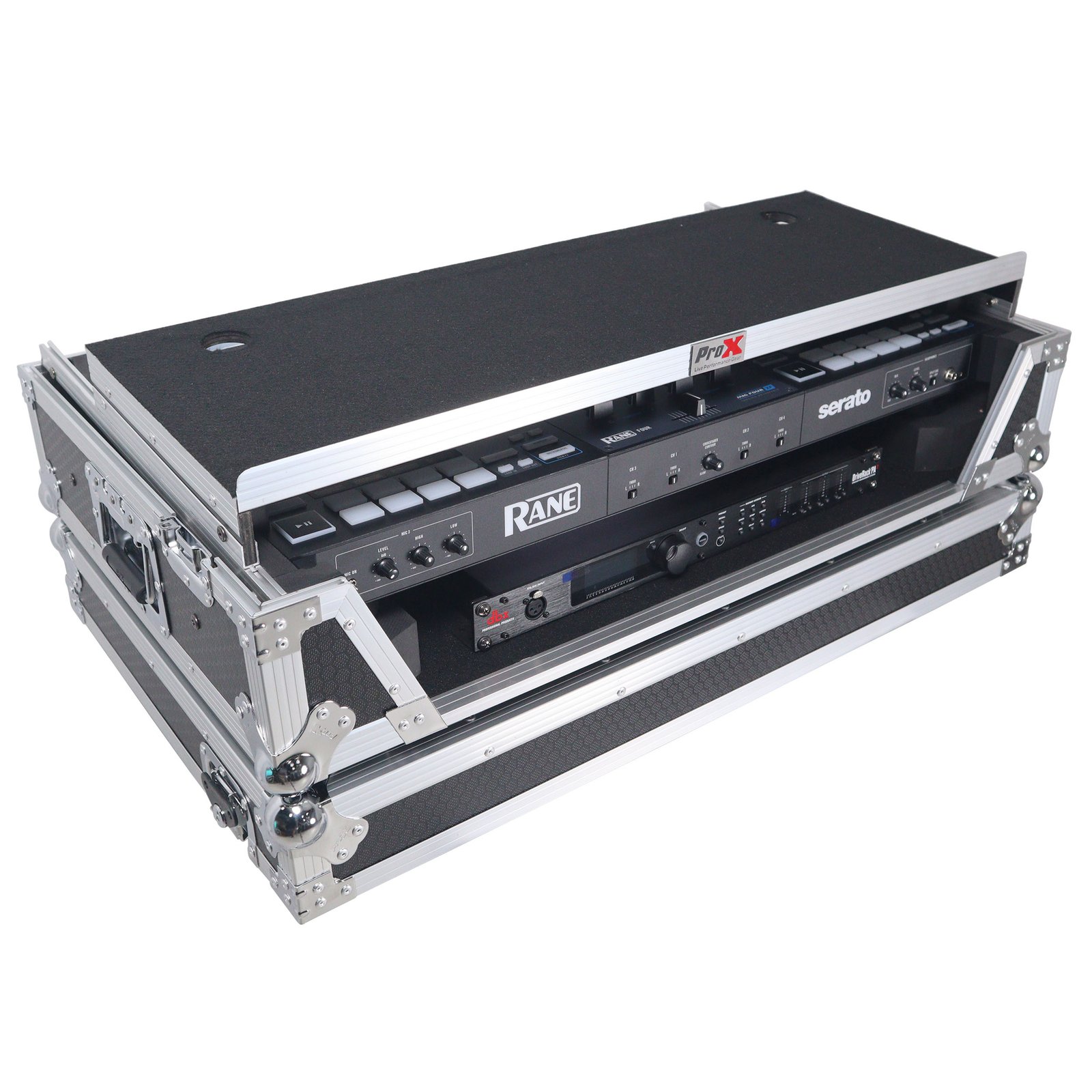 ProX XS-RANEFOUR WLT Road Case For RANE Four DJ Controller w/Laptop Shelf 1U Rack Space LED and Wheels - Image 2