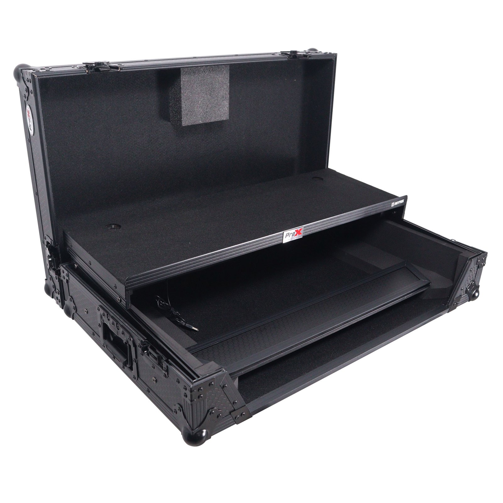 ProX XS-RANEFOUR WLTBL LED Road Case For RANE Four DJ Controller w/Laptop Shelf 1U Rack Space LED and Wheels - Image 4