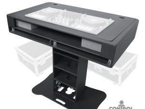 ProX XZF-DJCTBL2UCASE Control Tower DJ Podium with Road Cases | Pioneer DDJ-REV7,XDJ-XZ,DDJ-1000 RANE One Black