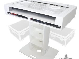 ProX XZF-DJCTWH2UCASE Control Tower DJ Podium with Road Cases | Pioneer DDJ-REV7,XDJ-XZ,DDJ-1000 RANE One WH
