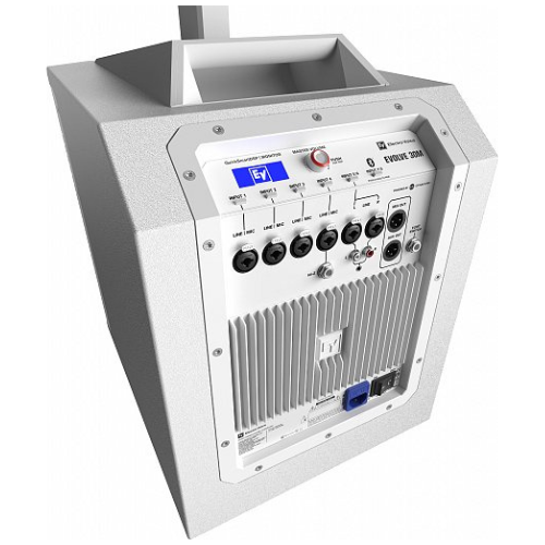 Electro-Voice 30M Portable Powered Column Loudspeaker System w/Mixer- White - Image 3