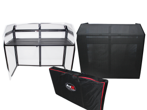Prox Mesa MK2 DJ Facade Table Station Includes White & Black Scrims and Padded Carry Bag